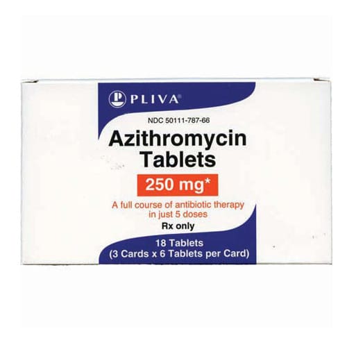 After ingestion azithromycin