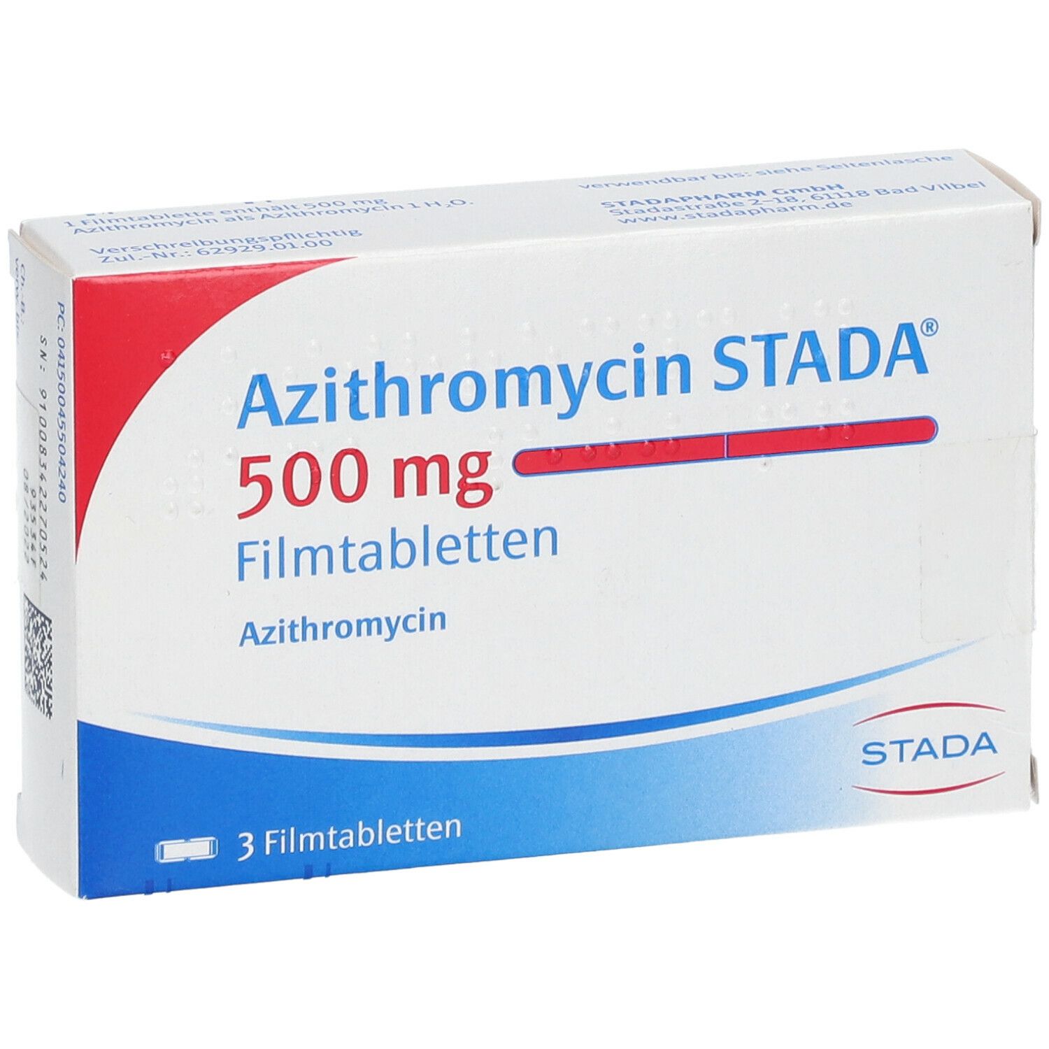 Azithromycin Stada 500 mg Filmtabletten 3 St