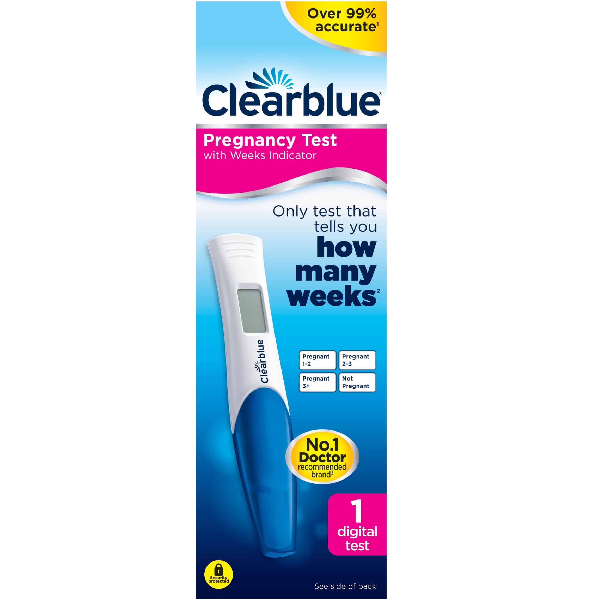 Clearblue Pregnancy Test Digital Weeks Indicator Over 99% Accurate