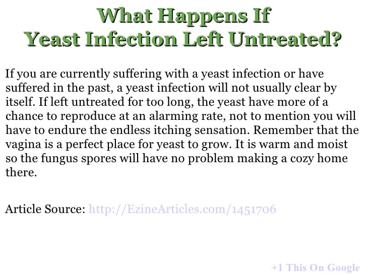 Yeast Infection Left Untreated